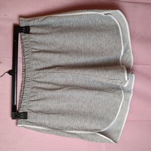 Boohoo Plus Light Gray Side Stripe Runner Shorts size 14